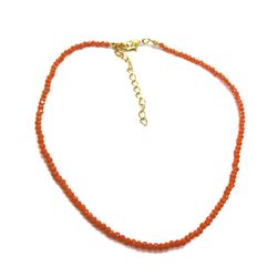 Choker Cristais Laranja Banhado a Ouro - Vila das Pratas e Semijoias 