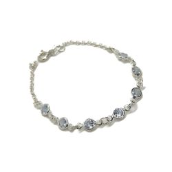 Pulseira Infantil Zircônias em Prata 925 - Vila das Pratas e Semijoias 