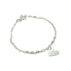 Pulseira Coração Barbie Chapinha em Prata 925 - Vila das Pratas e Semijoias 