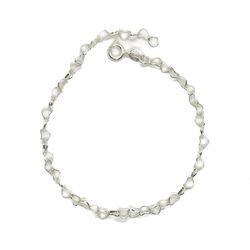 Pulseira Elos de Coração em Prata 925 - Vila das Pratas e Semijoias 