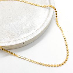 Tornozeleira Bolinhas Achatadas Banhado a Ouro - Vila das Pratas e Semijoias 