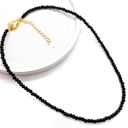 Chocker Cristais Preto Banhado a Ouro - Vila das Pratas e Semijoias 
