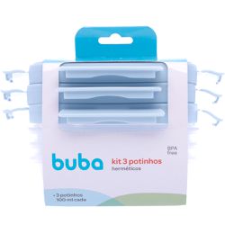 KITS 3 POTINHOS HERMETICOS AZUL - VJB18057 - VILA JARDIM STORE BABY