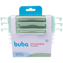 KITS 3 POTINHOS HERMETICOS VERDE - VJB18058 - VILA JARDIM STORE BABY
