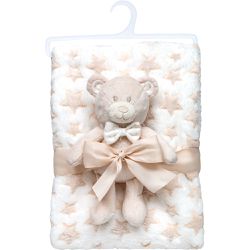MANTINHA COM URSINHO SONINHO BEGE - VJB18066 - VILA JARDIM STORE BABY