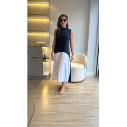 Vestido Bicolor - Preto - VBP001 - Villarejo Store