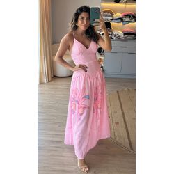Vestido Longos Listras - Rosa - VLL01 - Villarejo Store