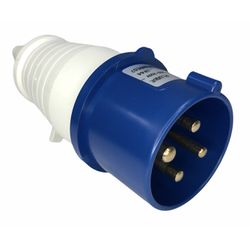 Plug Industrial 3p+t 16a 9horas 200-250v Azul Stan... - MAQPART