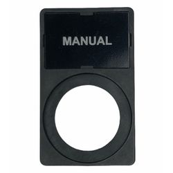 Porta Plaqueta + Plaqueta Manual Para Botões 22mm ... - MAQPART