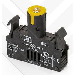 Bloco de Iluminação Led Amarelo 24Vca/cc Weg CSW-B... - MAQPART