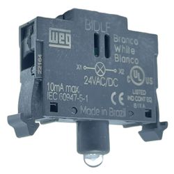 Bloco De Iluminação Led Branco 24vca/cc Botão Weg ... - MAQPART