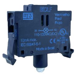 Bloco De Iluminação Led Vermelho 110vca Botão Weg ... - MAQPART