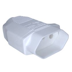 Plugue Femea 2P+T Weg 180° 20A 250V Branco 1330322... - MAQPART