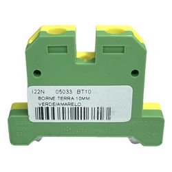 Conector Borne Terra 10mm Verde/Amarelo BT10 Lukma - MAQPART