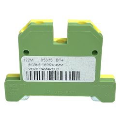 Conector Borne Terra 4mm Verde/Amarelo BT4 Lukma - MAQPART