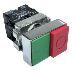 Botão Duplo Metálico 22mm 1na + 1nf Verde/Vermelho... - MAQPART