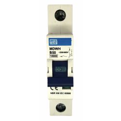 Disjuntor Unipolar 50A Curva B 440Vca 10KA Weg MDW... - MAQPART