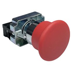 Botão Cogumelo Soco Emergência Metálico 22mm Verm ... - MAQPART