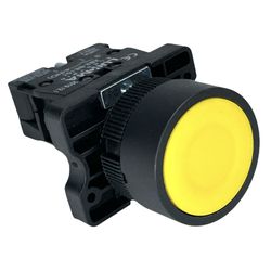 Botão Faceado 22mm 1na Amarelo LK2EA51 Lukma - MAQPART