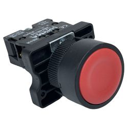 Botão Faceado 22mm 1nf Vermelho LK2EA42 Lukma - MAQPART