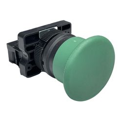 Botão Cogumelo Soco Emergência 22mm Verde 1na LK2E... - MAQPART