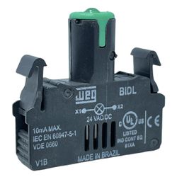 BLOCO DE ILUMINACAO C/LED VERDE 24VCA/VCC LINHA CS... - MAQPART