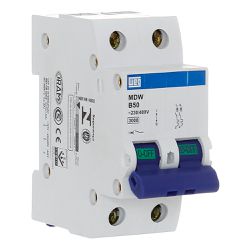 Disjuntor Bipolar Weg 50a Curva B 3ka MDW-B50-2 - MAQPART