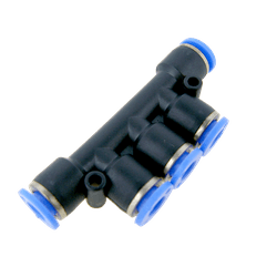 Conexão Pneumatica Fluir Tubo 10mm DP10 1E/4S Plas... - MAQPART