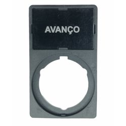  Porta Plaqueta + Plaqueta Avanço Para Botões 22mm... - MAQPART