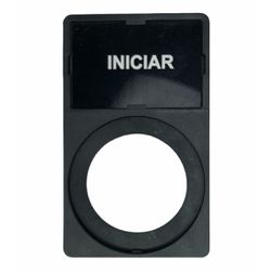 Porta Plaqueta + Plaqueta Iniciar Para Botões 22mm... - MAQPART