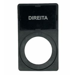 Porta Plaqueta + Plaqueta Direita Para Botões 22mm... - MAQPART