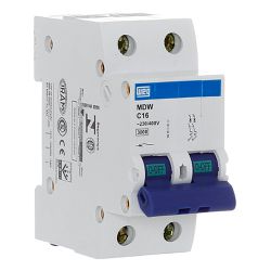 Disjuntor Bipolar Weg 16A Curva C 3Ka MDW-C16-2 - MAQPART