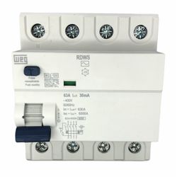 Interruptor Dr Weg 4polos 63a 30ma Rdws-ac-30-63-4 - MAQPART