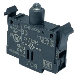 Bloco De Iluminação Led Vermelho 24vca/cc Botão Cs... - MAQPART