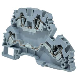 Borne Sak Conector 4mm Cinza Tipo Mola Duplo Weg B... - MAQPART