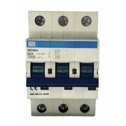 Disjuntor Tripolar 25A Curva B 440Vca 10KA Weg MDW... - MAQPART