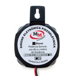 Sirene Eletrônica Bitonal Piezo 12V SP-003 MM Elet... - MAQPART