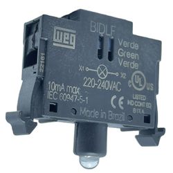 Bloco De Iluminação Led Verde 220vca Botão Weg Csw... - MAQPART