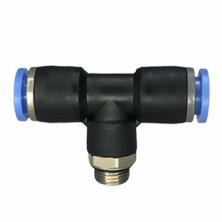 Conexão Pneumatica Tee Central Fluir Tubo 08mm x R... - MAQPART
