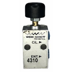 Valvula Pneumatica Botão Mola M5 3 Vias Werk Schot... - MAQPART
