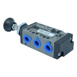 Valvula Pneumatica Botão Mola 1/4BSP 5Vias 2Pos We... - MAQPART