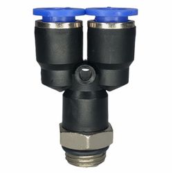 Conexão Pneumatica União Y Fluir Tubo 08mm x Rosca... - MAQPART