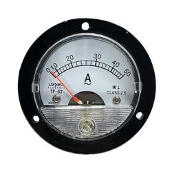 Amperímetro Analógico 0-50A Redondo 52mm Lukma - MAQPART