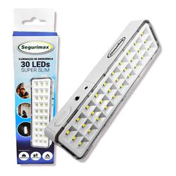 Luminaria De Emergência Slim Segurimax 30 Leds 70/... - MAQPART