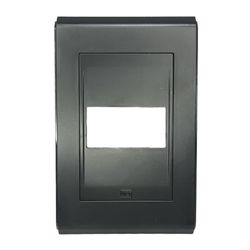 Placa 4x2 1 Posição Refinatto Weg Style Preta C/ F... - MAQPART