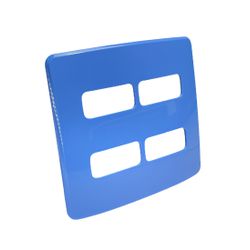 Placa 4X4 de 4 Posições Compose Azul S/ Suporte 13... - MAQPART