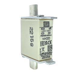 Fusivel Nh Weg 63a Ultra Rápido Classe Ar Fnh000-6... - MAQPART