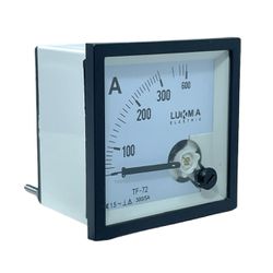 Amperímetro Analógico 0-300A Ferro Móvel 72x72mm L... - MAQPART