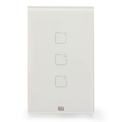 Interruptor Inteligente Touch Wi-Fi 3Botão Led Biv... - MAQPART