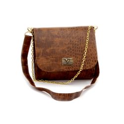 BOLSA FEMININA ESTILO BAÚ TRANSVERSAL MARROM-VINLE... - VINLENE
